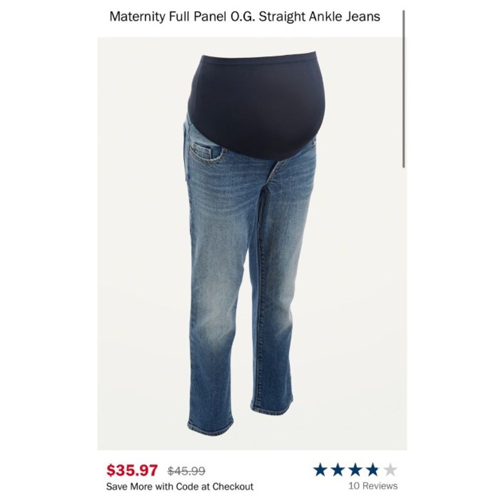 Full Panel Maternity Mom Jeans